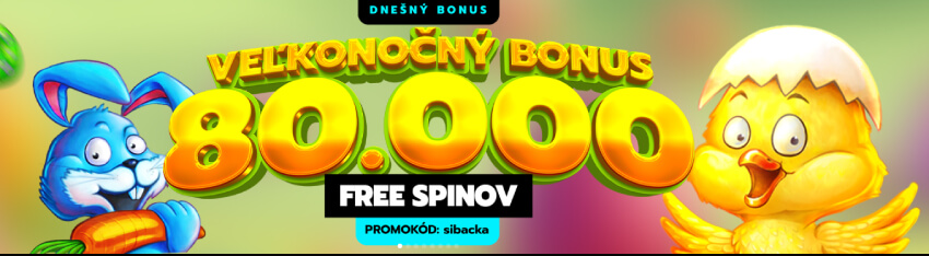 Slovmatic veľkonočný pondelok – 80 free spinov