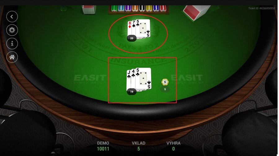 Blackjack 19 vs 20