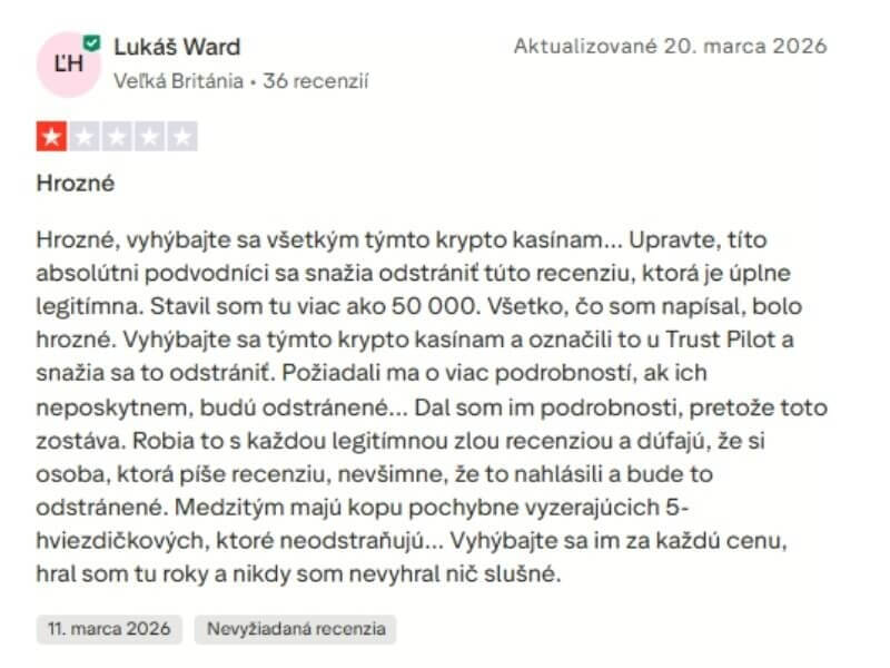 Roobet kasíno recenzie