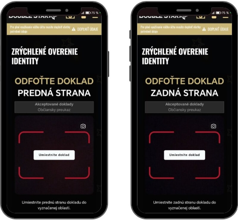 Overenie totožnosti v&nbsp;DoubleStar