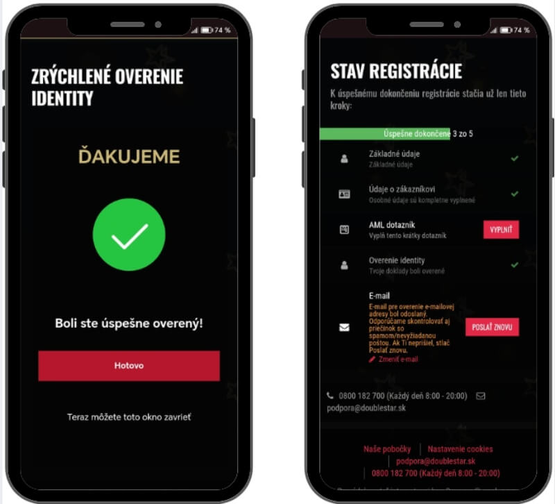 DoubleStar vytvorenie hráčskeho účtu