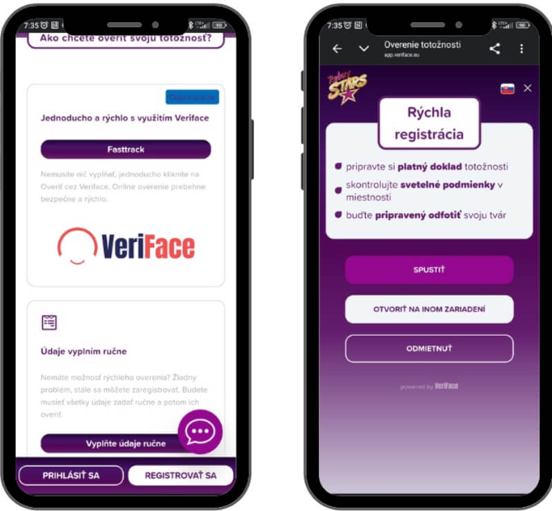 Overenie identity cez&nbsp;VeriFace