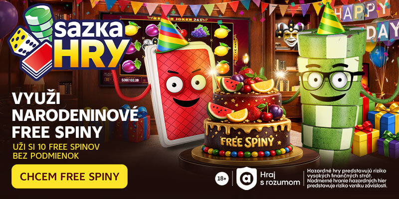 Narodeninové free spiny Sazka Hry