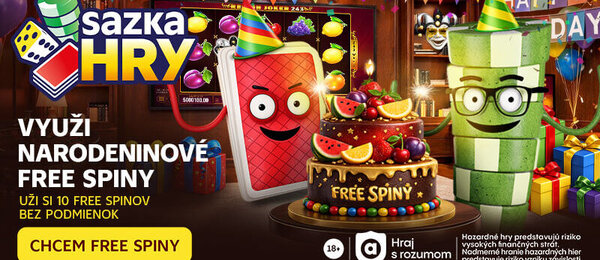 Narodeninové free spiny Sazka Hry