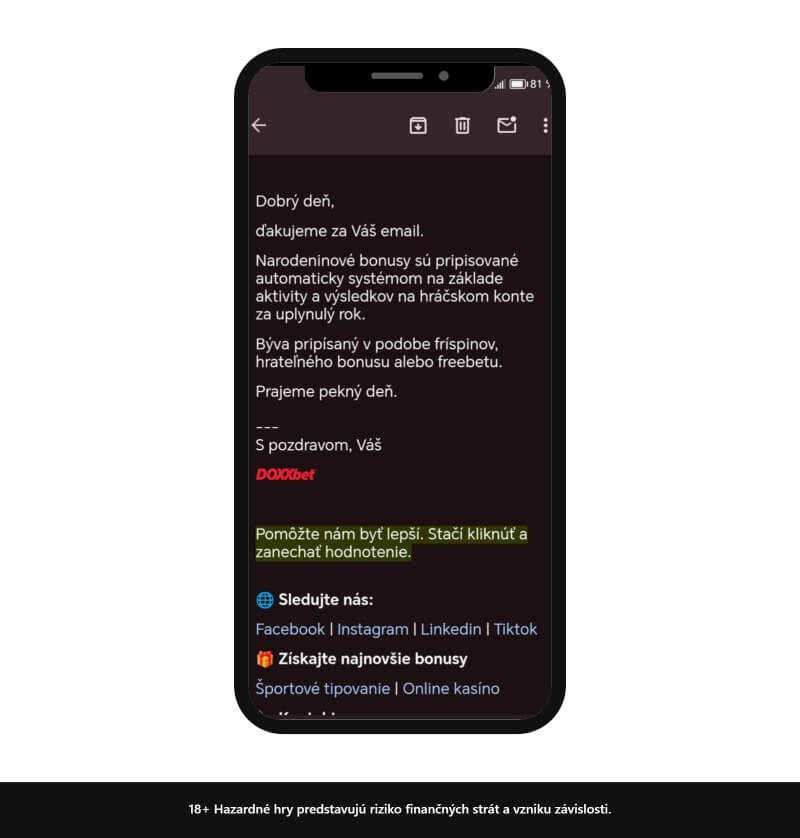 Narodeniny v&nbsp;DOXXbete
