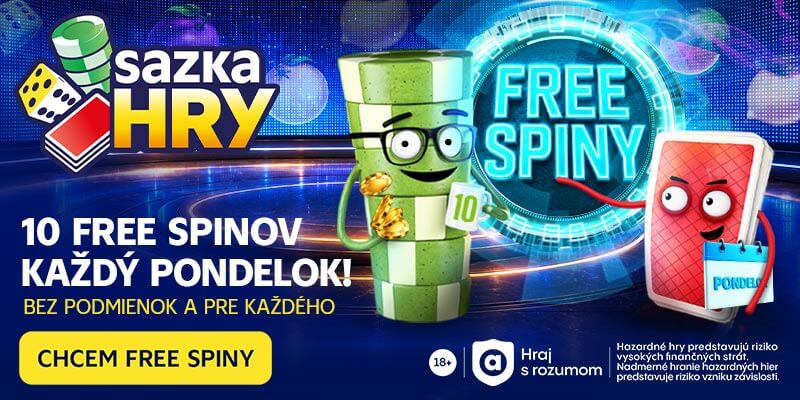 Pondelkové free spiny Sazka Hry