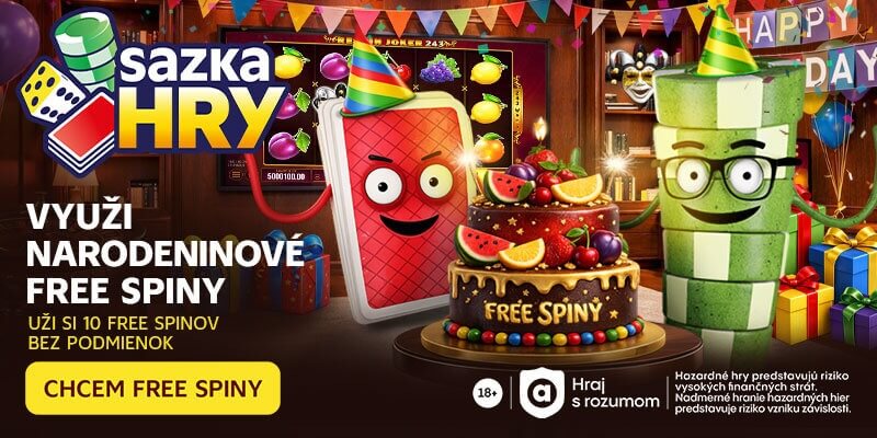 Narodeninové free spiny Sazka Hry
